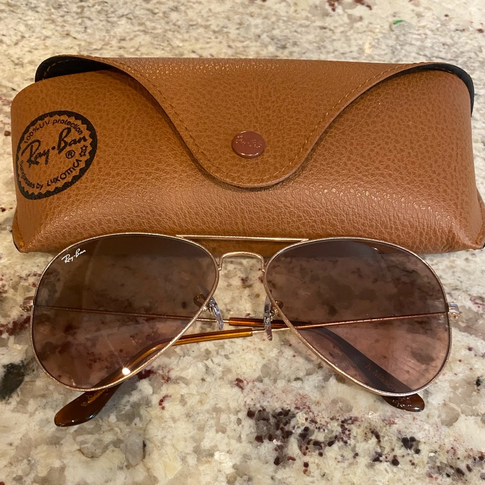 Aviator Ray-Ban flash brown pink